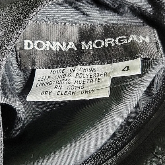 DONNA MORGAN‎ Black ALine Dress Size 4 - Picture 5 of 5